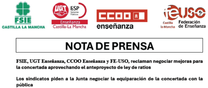 Reunión para abordar la equiparación con la educación pública en CLM.