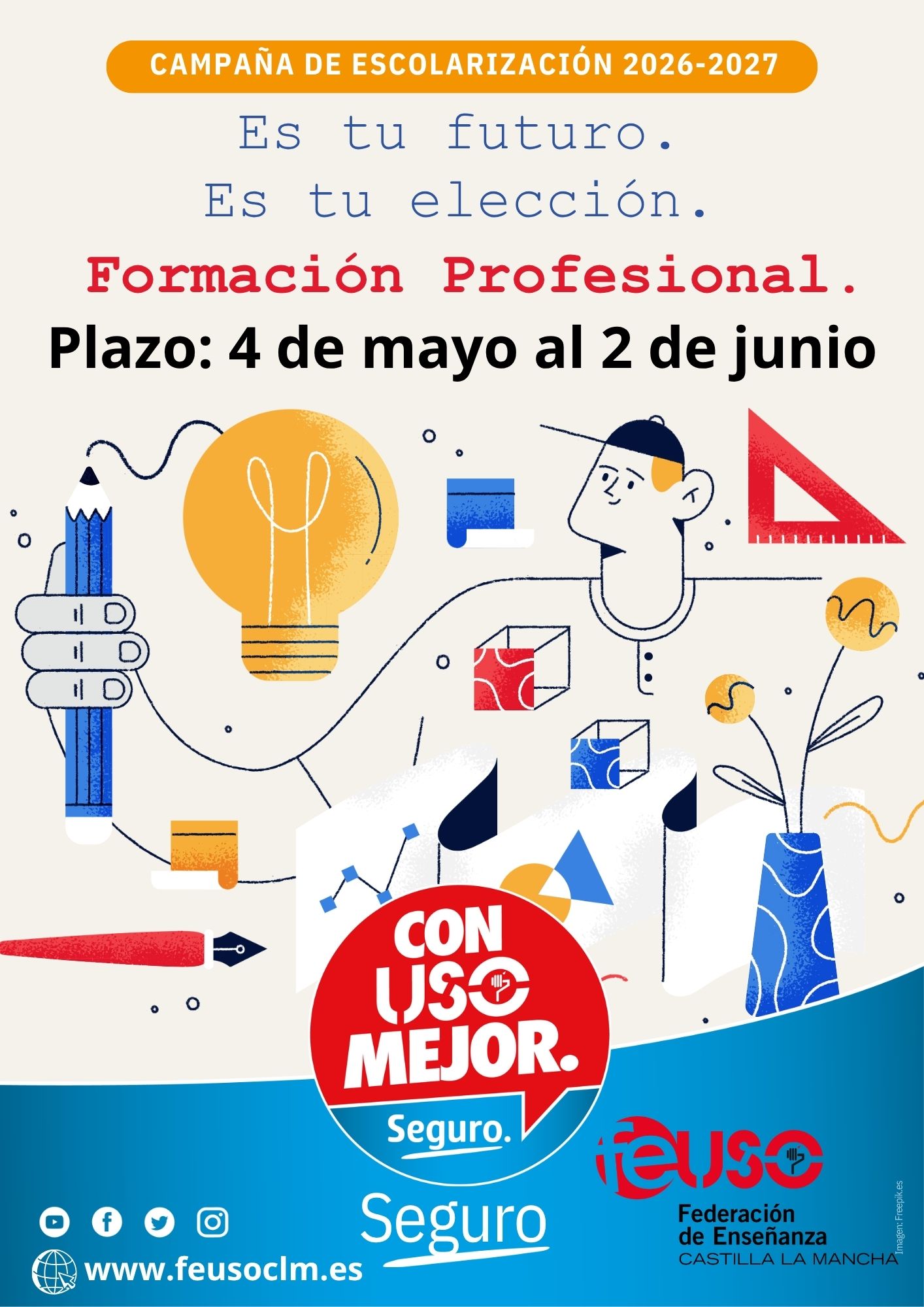 Admisión a ciclos formativos de Grado Básico, Medio y Superior en CLM – curso 2026/2027. Régimen Presencial.