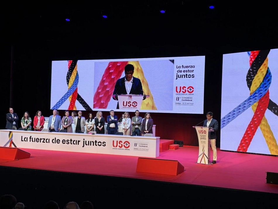 Joaquín Pérez reelegido como Secretario General de USO en el 13º Congreso Confederal.